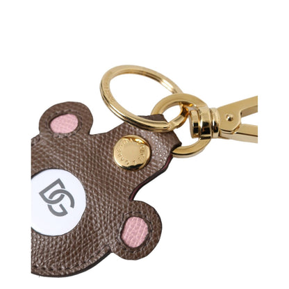 Dolce & Gabbana Multicolor Dauphine Calfskin DG Logo Keyring Keychain