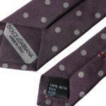Dolce & Gabbana Purple 100% Silk Polka Dot Adjustable Men Tie KRA3308