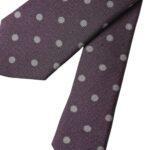 Dolce & Gabbana Purple 100% Silk Polka Dot Adjustable Men Tie KRA3308