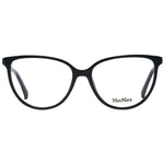 Max Mara Black Women Glasses Frame in butterfly style with full-rim black plastic frame, demo lenses, and branded case included.