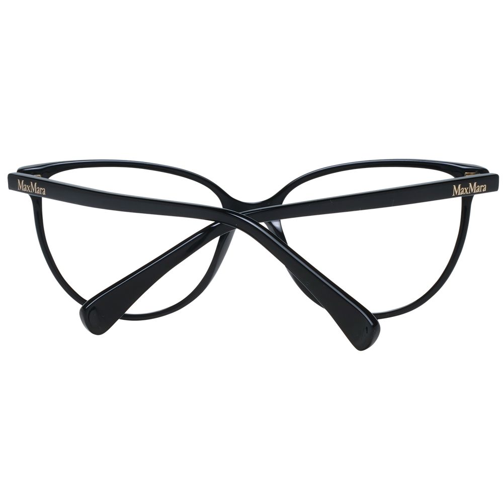 Max Mara Black Women Glasses Frame with full-rim black plastic design and butterfly style.