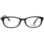Max Mara Black Women Glasses Frame, full-rim rectangle shape, plastic with demo lenses, including branded case.