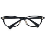 Max Mara Black Women Glasses Frame, full-rim plastic rectangle, sleek design with branded case, no lens effect, ideal for style and comfort.
