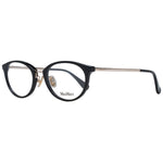 Max Mara Black Women Glasses Frame with full-rim plastic design, round style, size 50-19-145, including branded case.