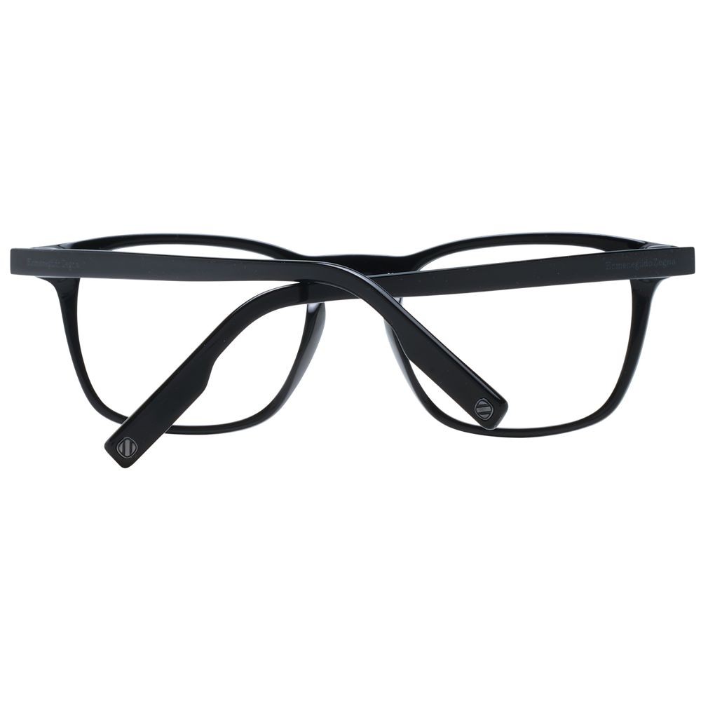 Ermenegildo Zegna Black Men Glasses Frame full-rim rectangle style with branded case included