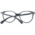 Max Mara Black Women Glasses Frame, full-rim round style with plastic frame and demo lenses, includes branded case.