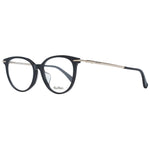 Max Mara Black Women Glasses Frame, full-rim plastic, round style, 53-16-140, demo lenses, includes branded case.