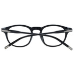 Lozza Black Men Glasses Frame in acetate full-rim style, featuring black demo lenses and branded case.