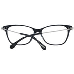 Lozza Black Women Glasses Frame full-rim acetate rectangle style with demo lenses, frame width 140mm, temples length 135mm, bridge width 16mm.