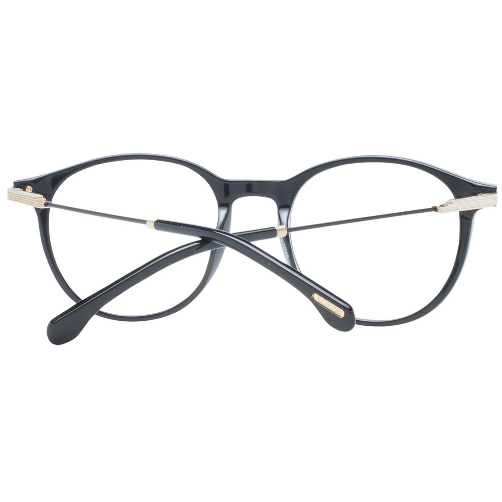Lozza Black Unisex Glasses Frame with full-rim acetate design and demo lenses for stylish eyewear.