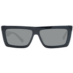 Sting Black Unisex Sunglass with black acetate full-rim frame and gradient grey lenses, offering 100% UVA & UVB protection in rectangle style.