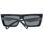 Sting Black Unisex Sunglass with full-rim black acetate frame, grey gradient lenses, and branded case.