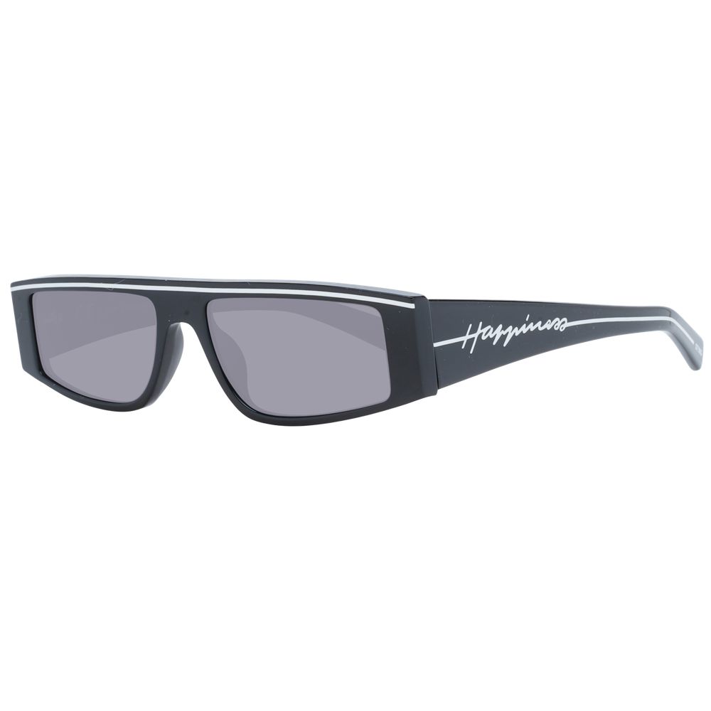 Sting Black Men Sunglass with full-rim black acetate frame and grey lenses, offering 100% UVA & UVB protection, includes branded case.