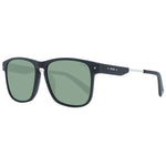 Sting Black Men Sunglass, full-rim black acetate frame, green lenses, 100% UVA & UVB protection, includes branded case.
