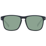 Sting Black Men Sunglass, full-rim square acetate frame, black with green lenses, UVA & UVB protection, size 55-16-140.