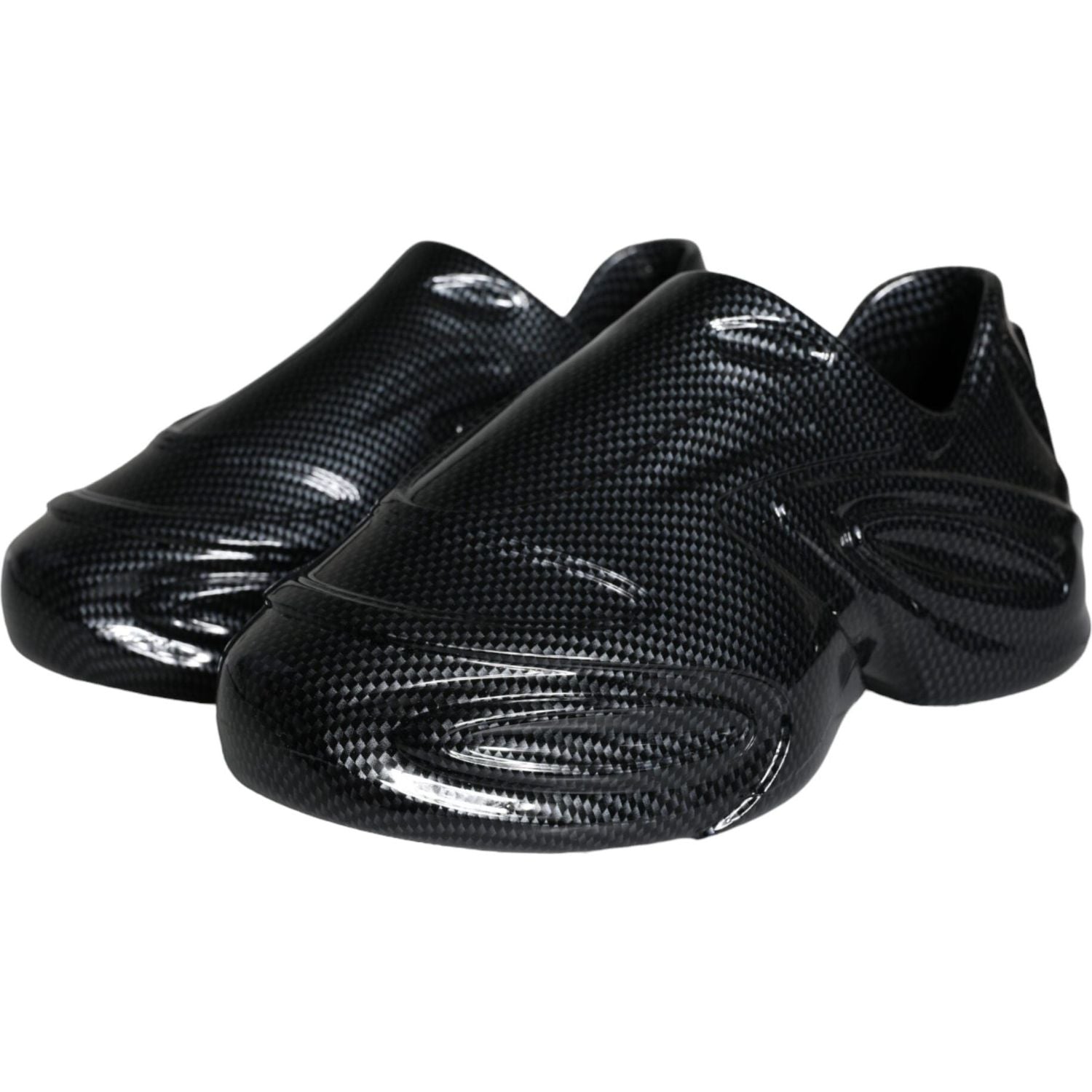 حذاء رياضي رجالي من دولتشي آند غابانا مصنوع من المطاط الأسود منخفض الارتفاع