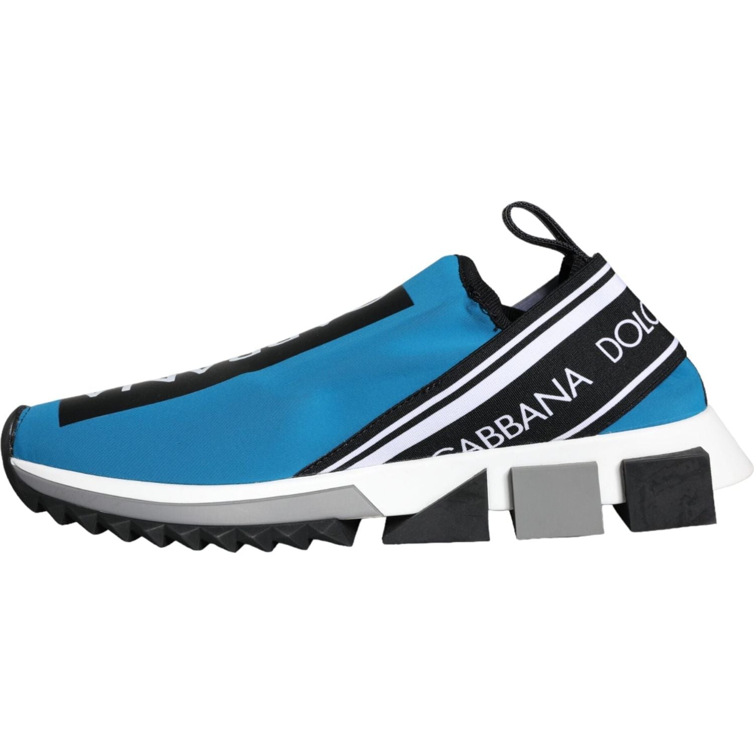 حذاء رياضي رجالي من دولتشي آند غابانا بشعار أزرق منخفض الرقبة من سورينتو