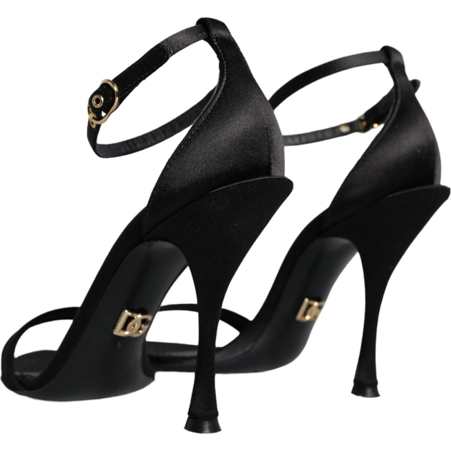 Dolce & Gabbana Black KEIRA Heels Ankle Strap Sandals Shoes