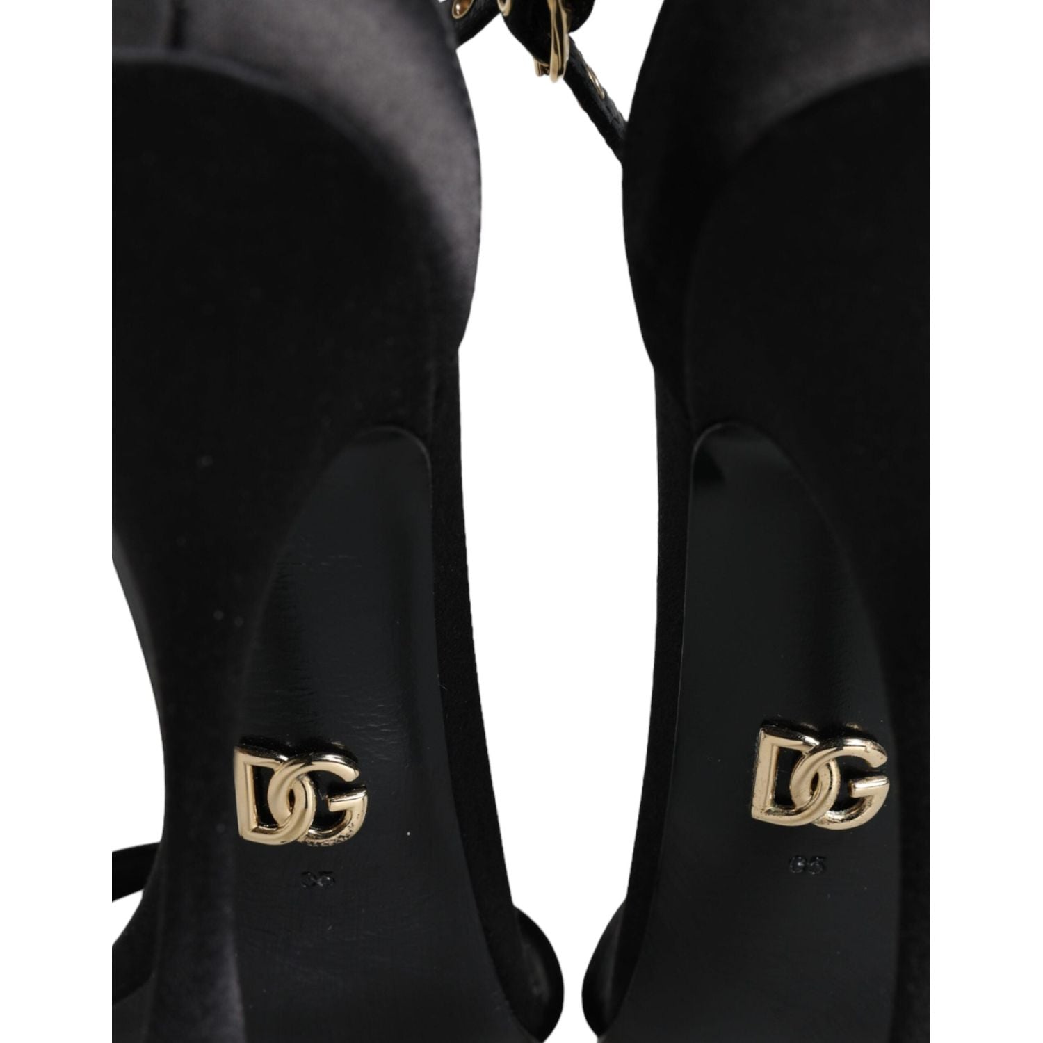 حذاء Dolce &amp; Gabbana KEIRA أسود بكعب عالٍ وحزام للكاحل