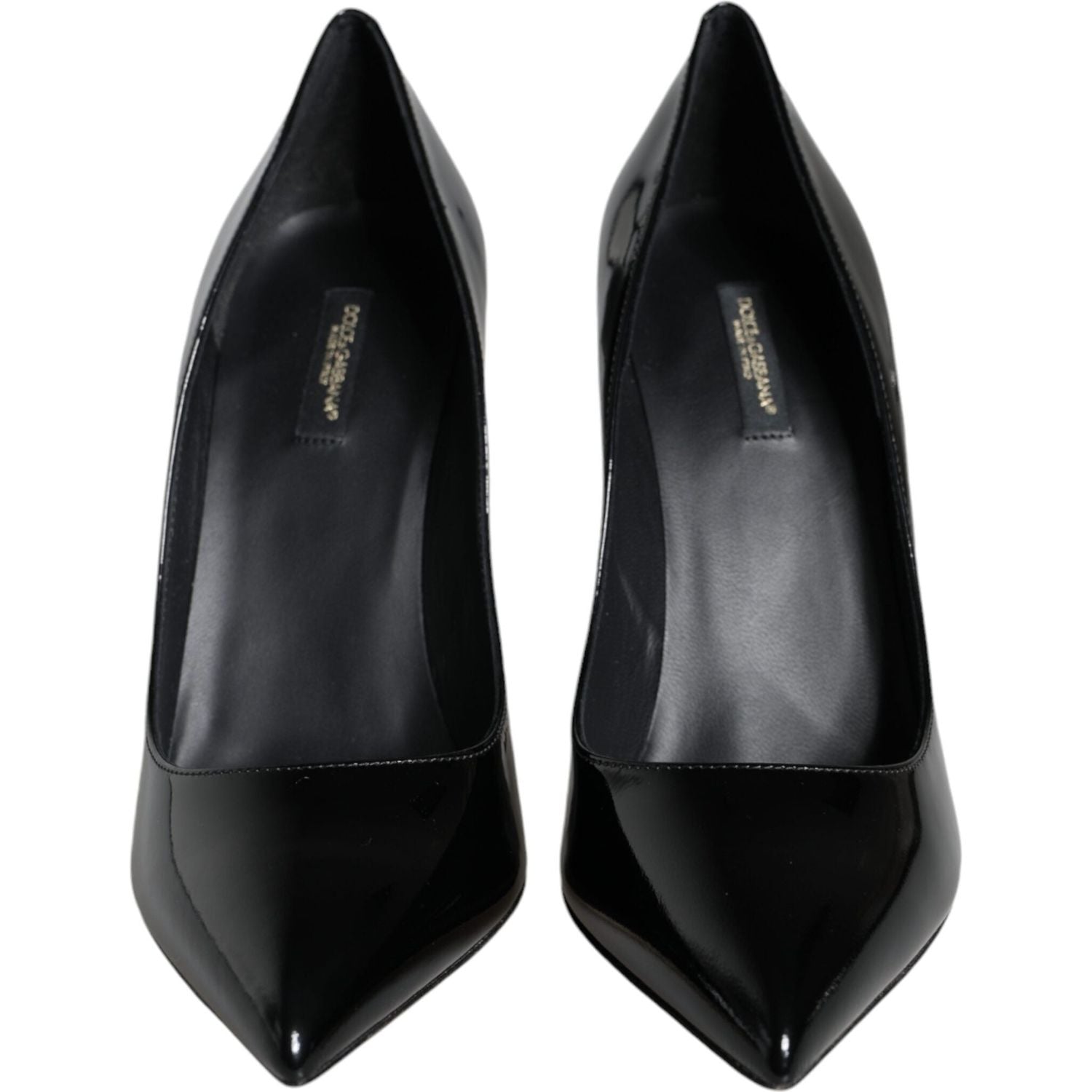 Dolce & Gabbana Black Patent Leather Bellucci Pumps Heels Shoes