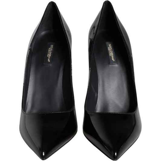 Dolce & Gabbana Black Patent Leather Bellucci Pumps Heels Shoes