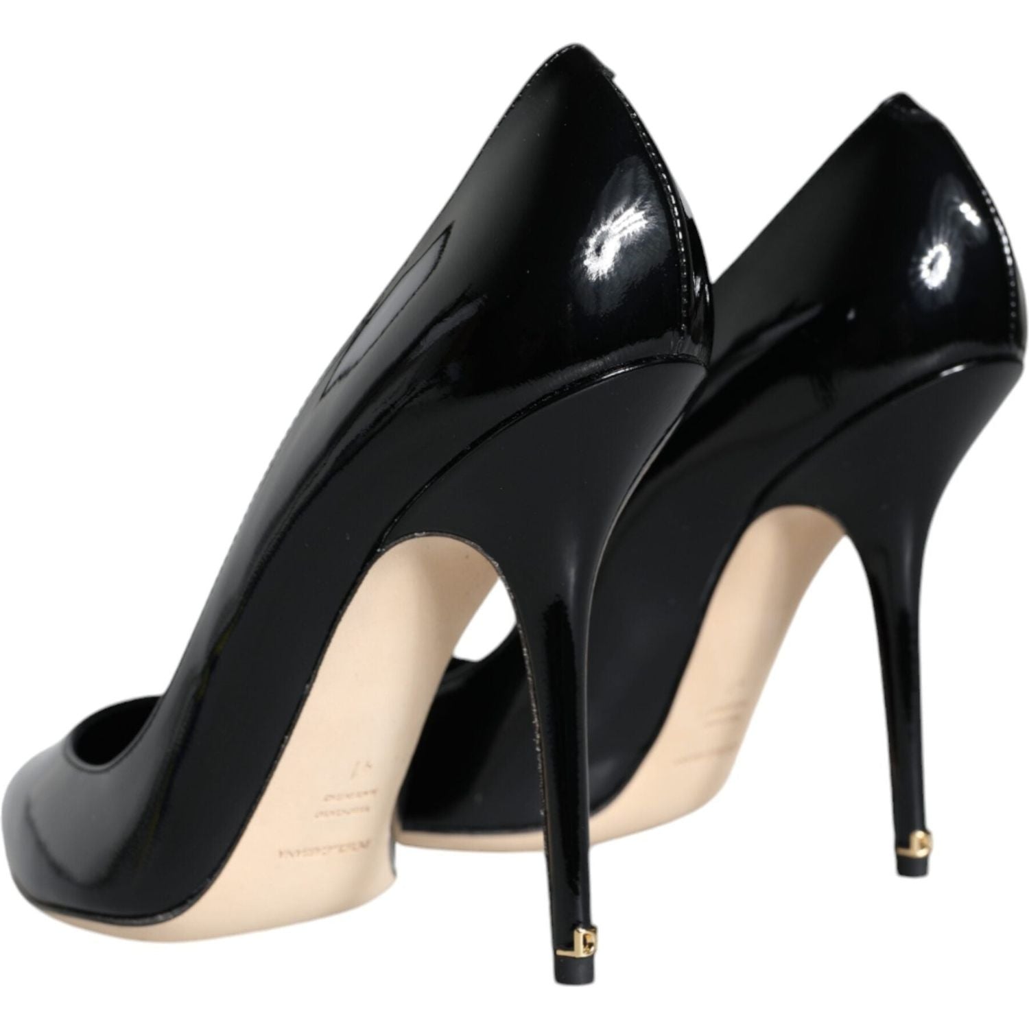 Dolce & Gabbana Black Patent Leather Bellucci Pumps Heels Shoes