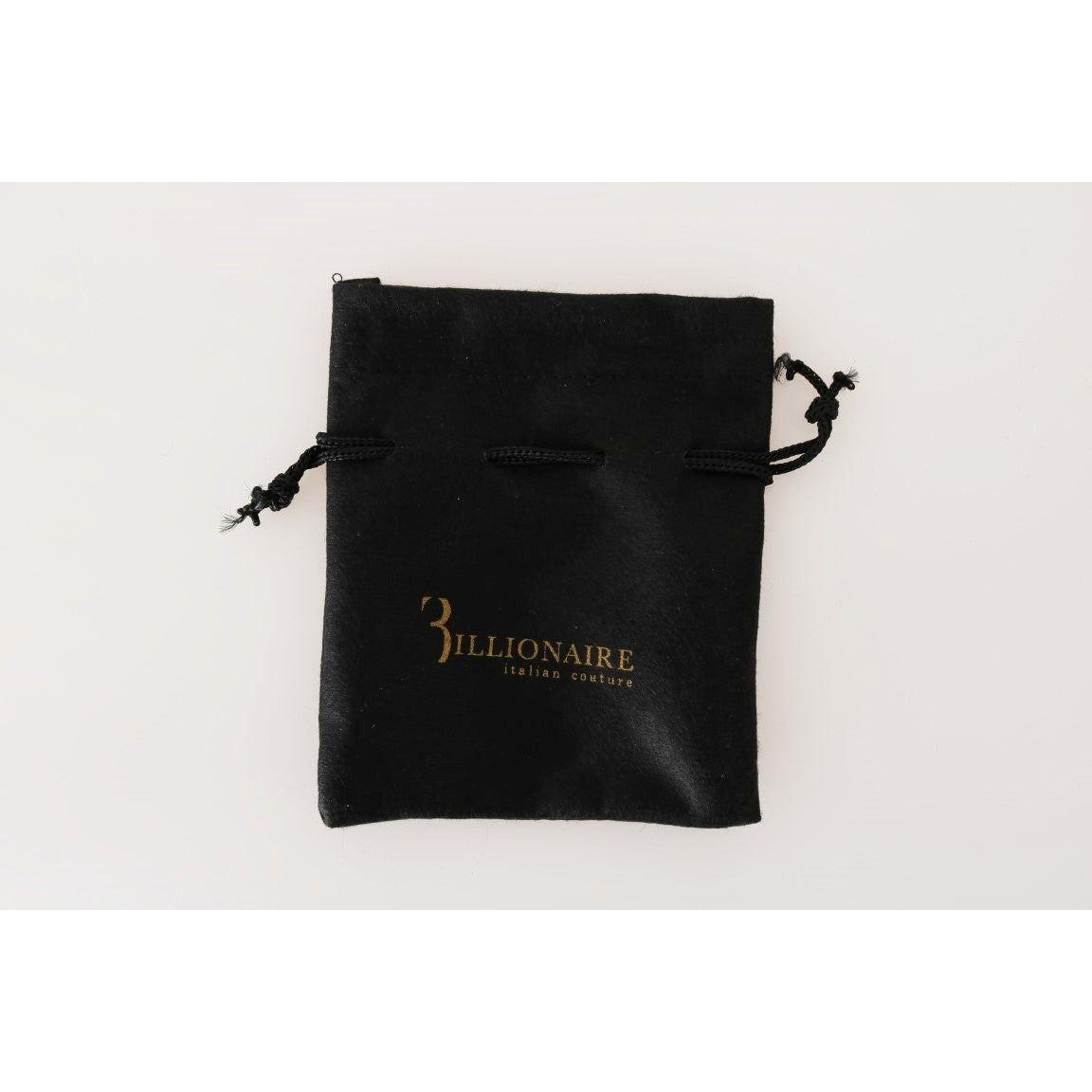 Billionaire Italian Couture Black Leather Cardholder Wallet