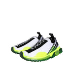 Dolce & Gabbana White Yellow Slip On Sorrento Sneakers Shoes LA11495-37
