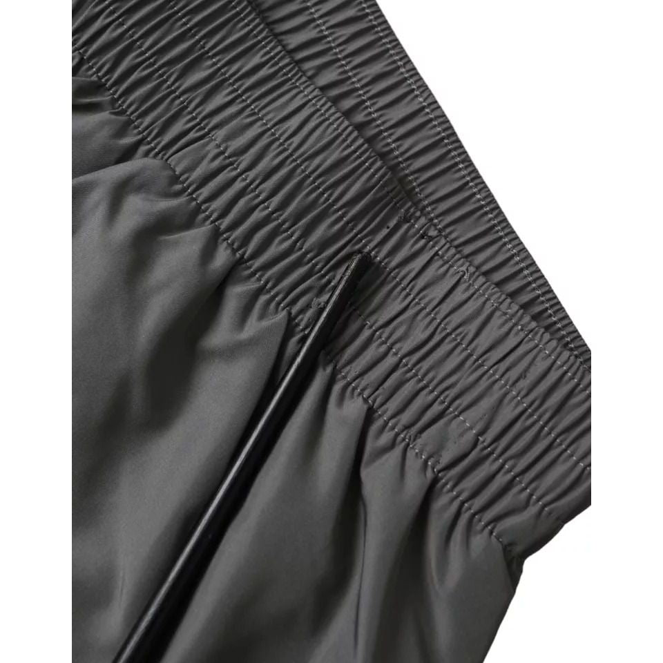 شورت سباحة رجالي من البوليستر باللون الرمادي الداكن من دولتشي آند غابانا