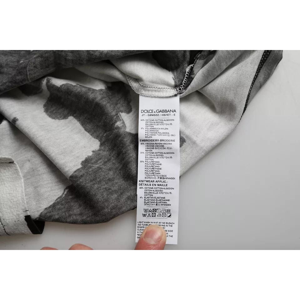 تي شيرت Dolce &amp; Gabbana متعدد الألوان من القطن بياقة دائرية