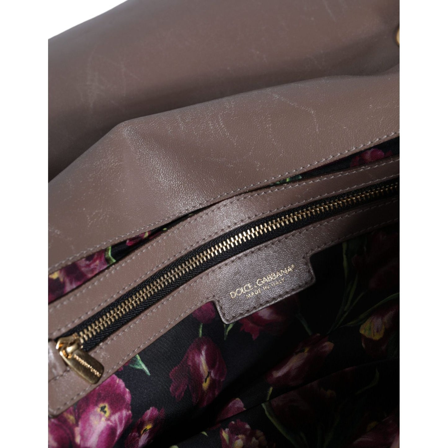 Dolce & Gabbana Brown Quilted Leather Shoulder Purse Satchel Bag