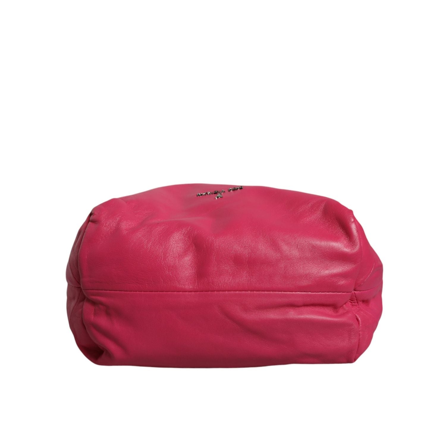 Patrizia Pepe Fuchsia Pink Leather Shoulder Purse Tote Bag