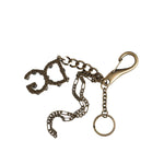 Dolce & Gabbana Silver Tone Metal DG Logo Crystal Keychain Keyring SMY10172