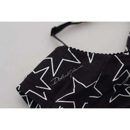 Dolce & Gabbana Black Millennials Star Non Wire Cotton Bra Underwear