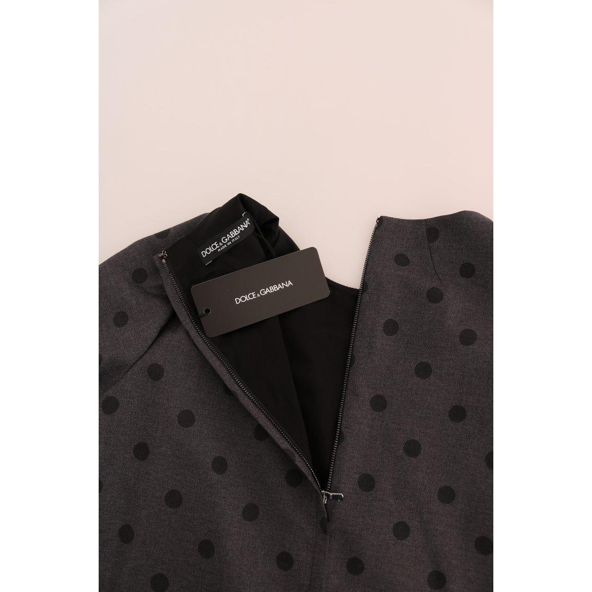 فستان من الصوف المنقط الأنيق من دولتشي آند غابانا