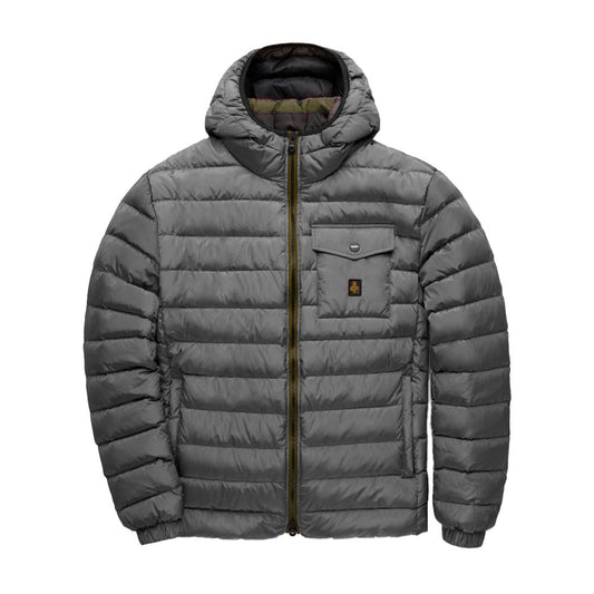 Refrigiwear Gray Nylon Men's Down Jacket RE-13979-3XL