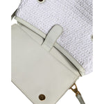 Dolce & Gabbana White Rafia Leather SICILY Crossbody Bag BAG4095