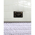 Dolce & Gabbana White Rafia Leather SICILY Crossbody Bag BAG4095
