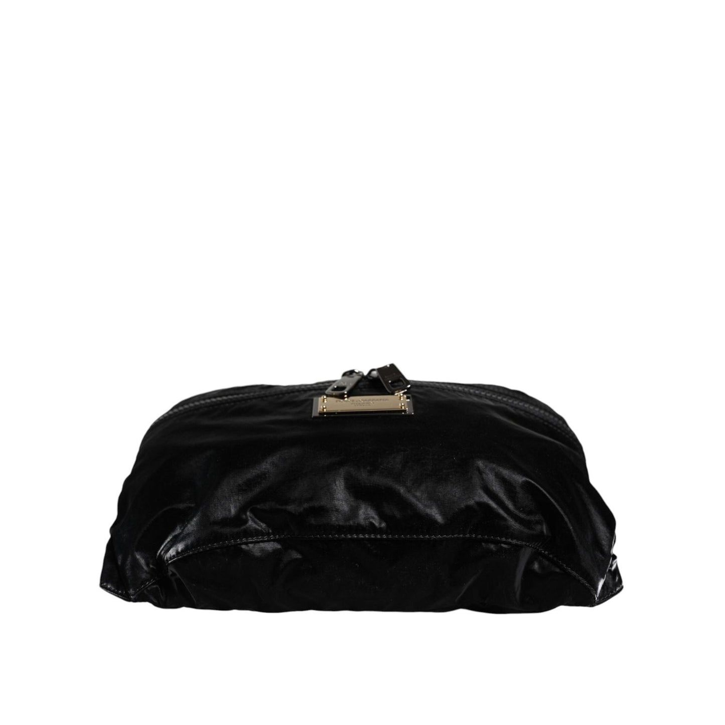 Dolce & Gabbana Black Nylon Fabric Belt Waist Fanny Pack Bag BAG4107