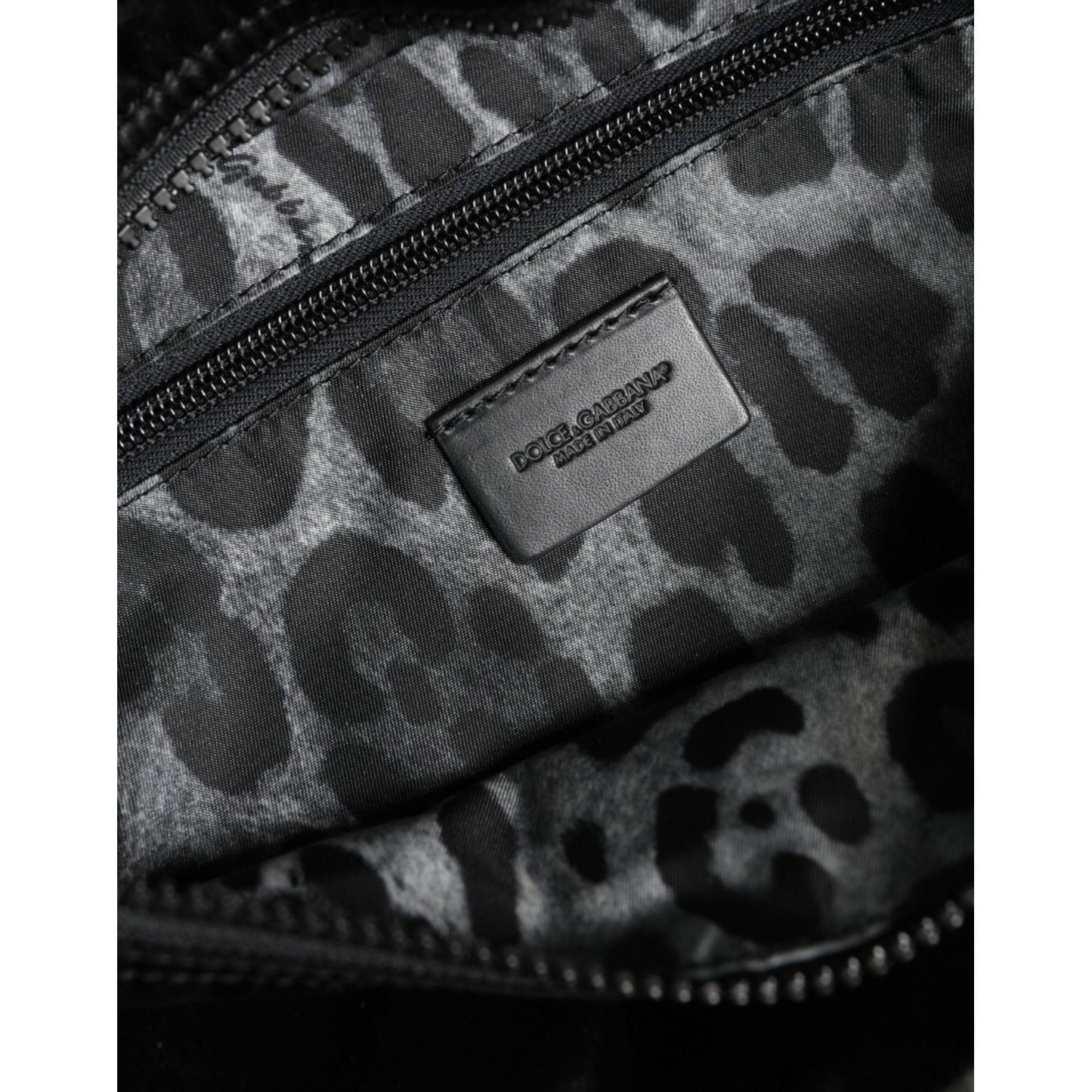 Dolce & Gabbana Black Nylon Fabric Belt Waist Fanny Pack Bag BAG4107
