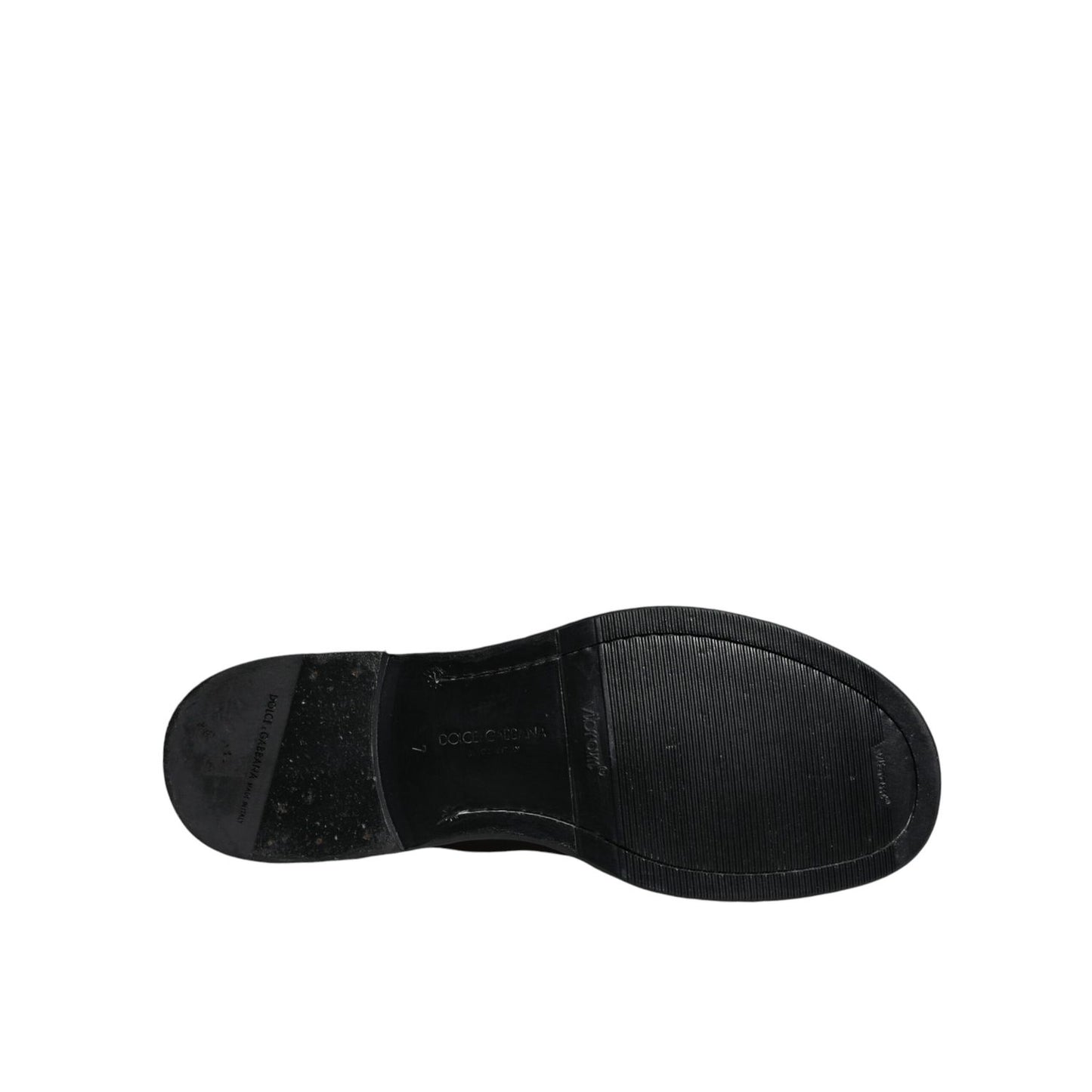 Dolce & Gabbana Black Horse Leather Mid Calf Boots Shoes