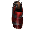 Dolce & Gabbana Black Red Gazelle Hair Leather Sandals Shoes
