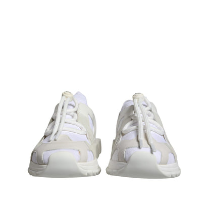 Dolce & Gabbana White Mesh Sorrento Trekking Sneakers Shoes