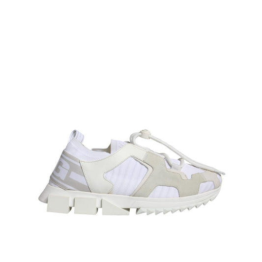 Dolce & Gabbana White Mesh Sorrento Trekking Sneakers Shoes MV6195-42