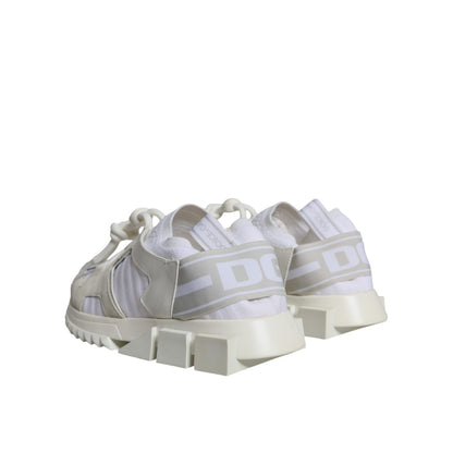 Dolce & Gabbana White Mesh Sorrento Trekking Sneakers Shoes