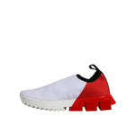 Dolce & Gabbana White Red Low Top Sorrento Men Sneakers Shoes