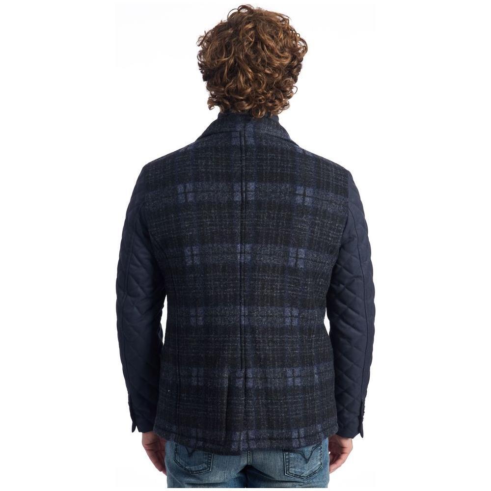 Roberto Pepe Luxury Blue Wool Jackets & Coat