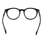Polaroid Black Unisex Glasses Frame, eco acetate, full-rim, round style, spring hinge, lens width 50, bridge 19, temples 145.