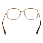 Maje Gold Women Glasses Frame, stainless steel full-rim design with demo lenses, size 52-17-140, includes branded case.