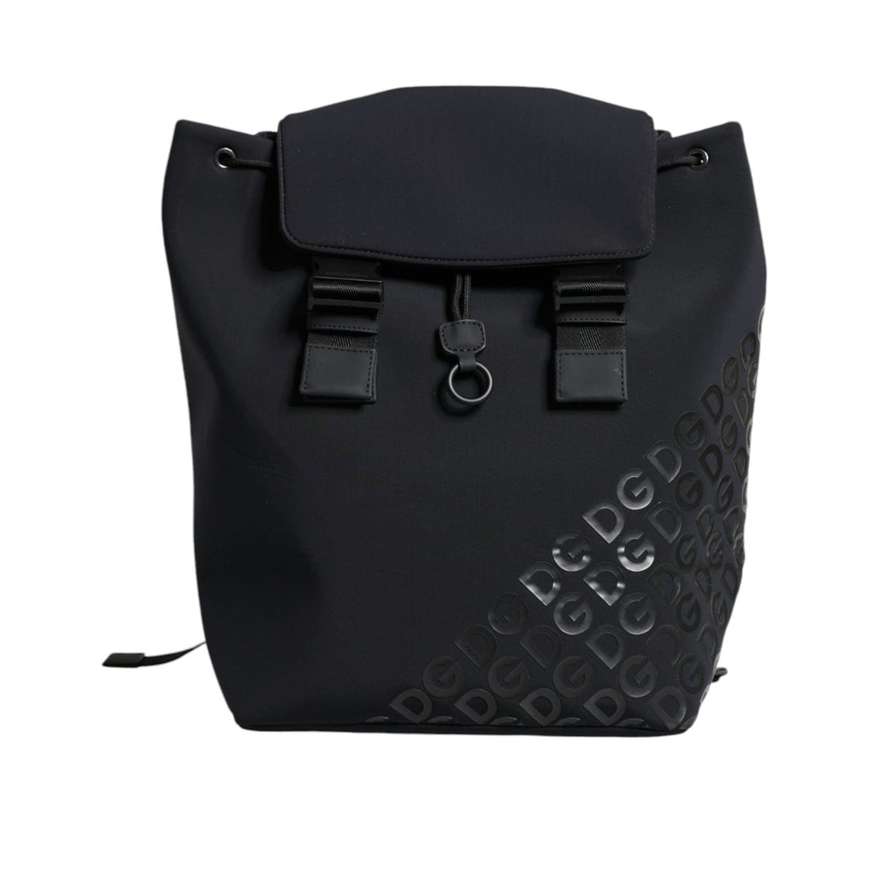 Dolce & Gabbana Black DG Mania Neoprene Travel Back Pack Bag BAG4112